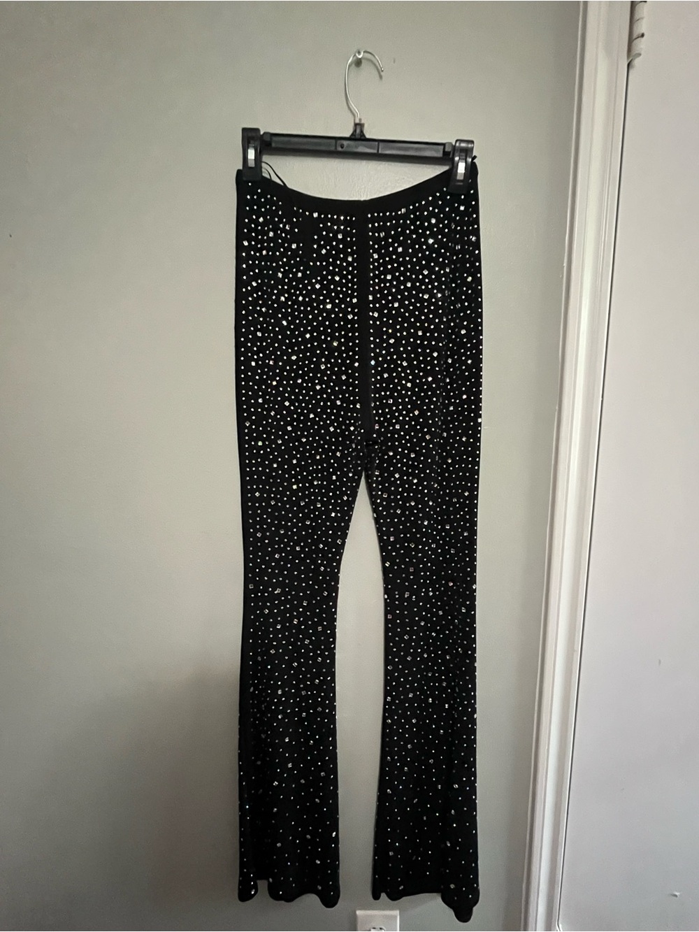 Banjul Black Studded Flared Pants
